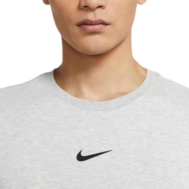 Nike Dri-Fit Training Sports Casual Crew Neck Short Sleeve T-Shirt Men Tops Grey DM3121-050
