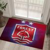Nottingham Forest Fußball Design Kristall Samt Teppich Gemütlich Nicht?Rutschfester Teppich mit Aufdruck für Schlafzimmer Wohnzimmer Eingang
