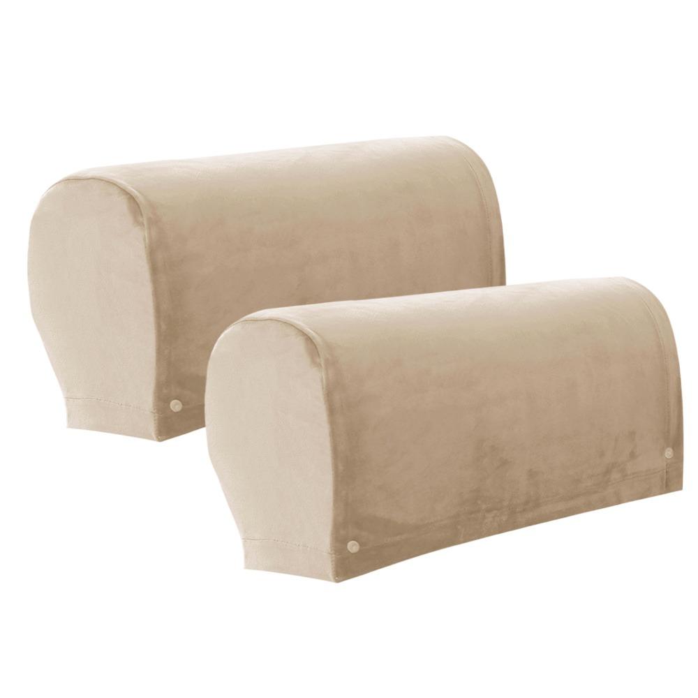 Housse de canapé élastique 2 pièces, protection extensible pour accoudoirs de canapé, cadeaux