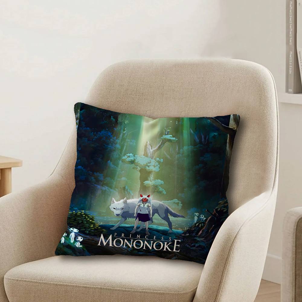 Anime PPrincess MMononoke Pillow Gift Home Office Decoration Bedroom Sofa Car Cushion Cover Case X