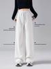 Women's High-Waisted Wide-Leg Slimming Cotton Sweatpants - Soft, Skin-Friendly, and Comfortable Casual Wear for Spring and Autumn
