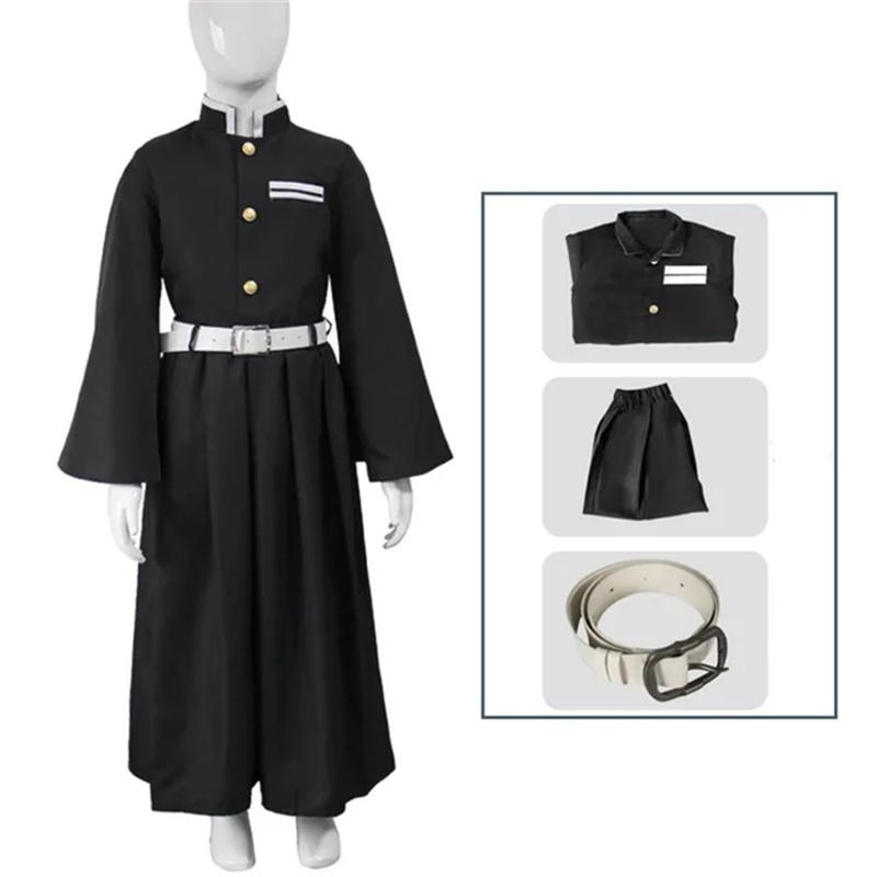 Anime Demon Slayer Kimetsu No Yaiba Zenitsu Giyu Tanjirou Kamado Nezuko Cosplay Women Kids Men Kimono Uniform Party