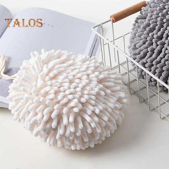 2 Pcs Hand Towel with Hanging Lanyard Highly Water Absorbent Quick-drying Superfine Fiber Thickened Reusable Kitchen Bathroom Cleaning Wipe Towel