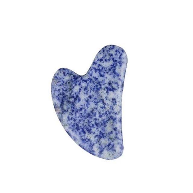 Blue And White Jade Roller Gua Sha Set Natural Gouache Stone Face Massage Roller Gouache Scraper Reduce Wrinkles Jade Massager