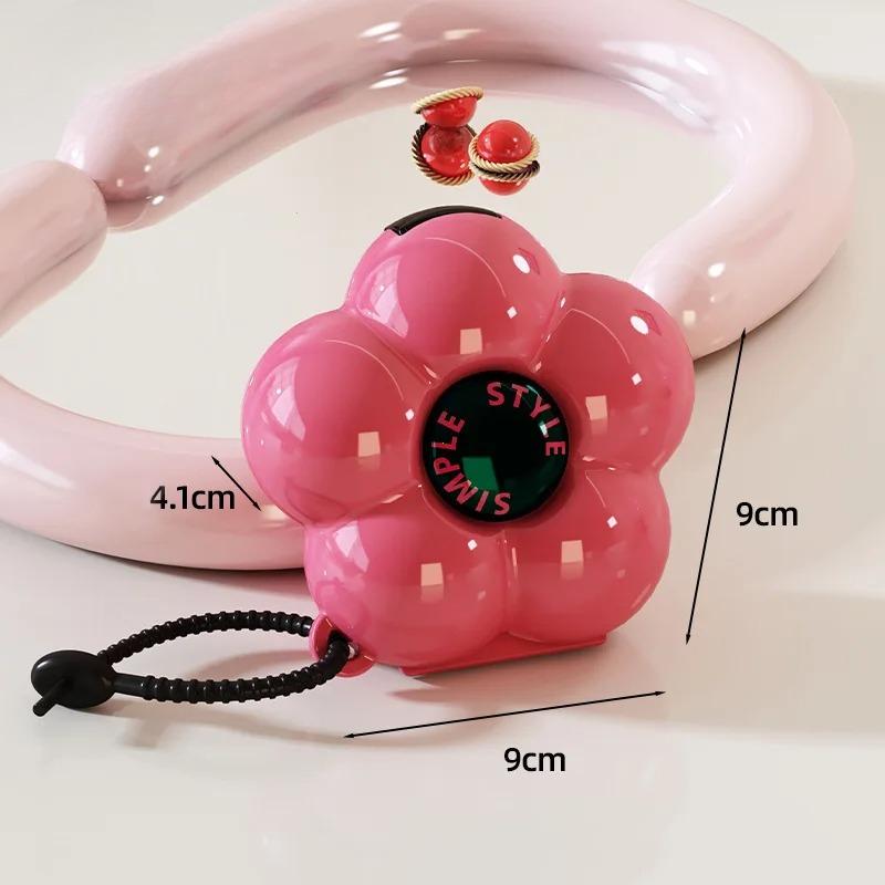 

Коробка для хранения лекарств в форме цветка, портативная и компактная, дорожная таблетница из пищевого материала с герметичными разделителями для таблеток розы красного