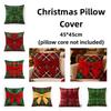 Festive Christmas Pillow Cover Plaid Sofa Pillowcase Holiday Decor Throw Pillow Cover  Cozy