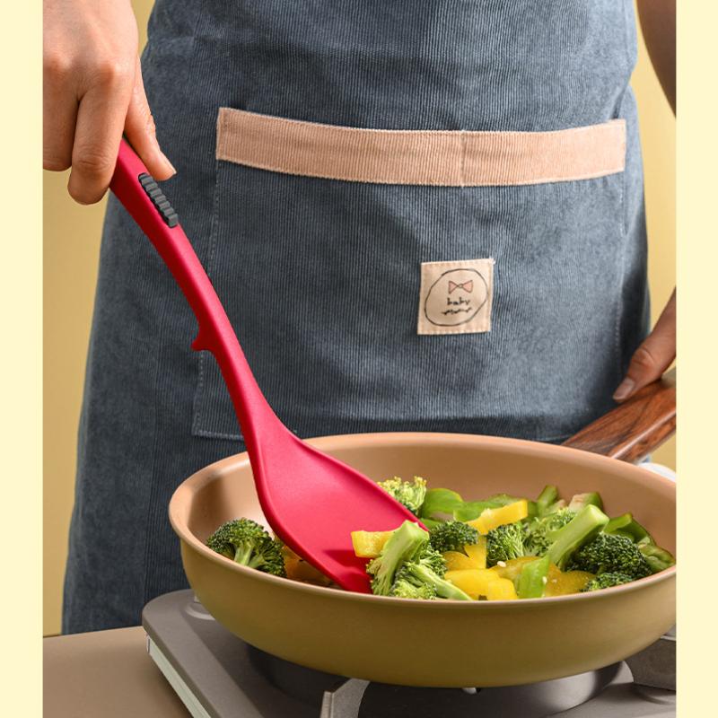 Set 6 Utensili da Cucina in Silicone Antiaderente Spatola Crema Burro Coltello Raschietto Pennello Olio Frusta Clip per Alimenti Utensili da Cucina