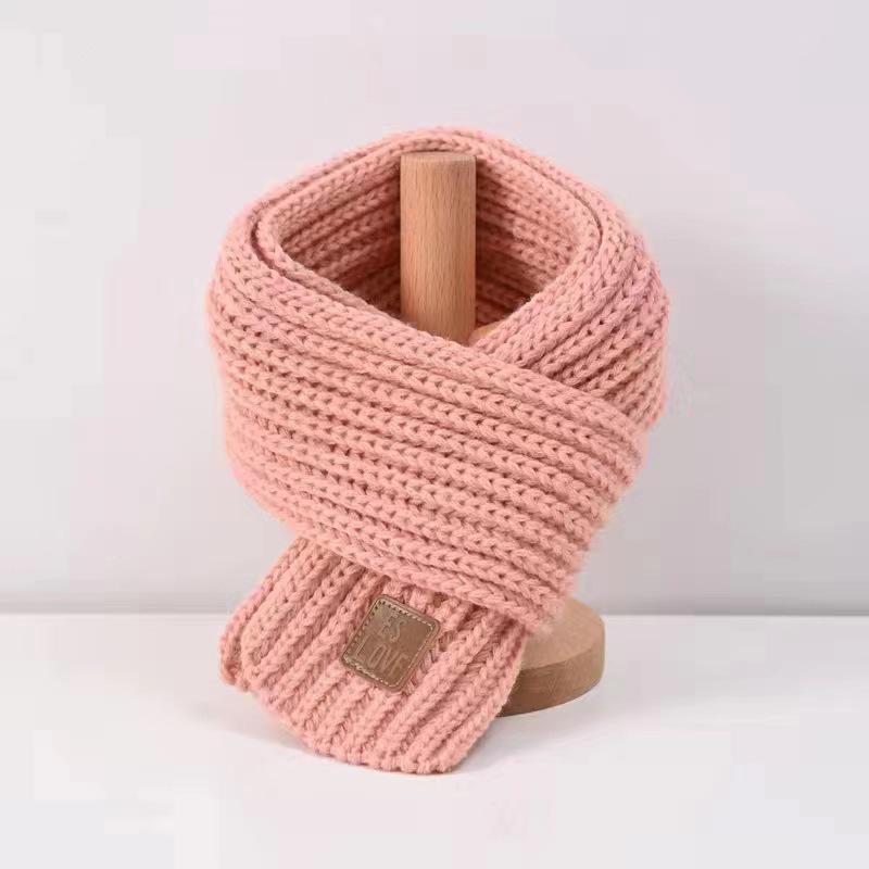 Children's scarf male warm girl thickened small scarf knitted Korean version boy little girl baby scarf autumn and winter