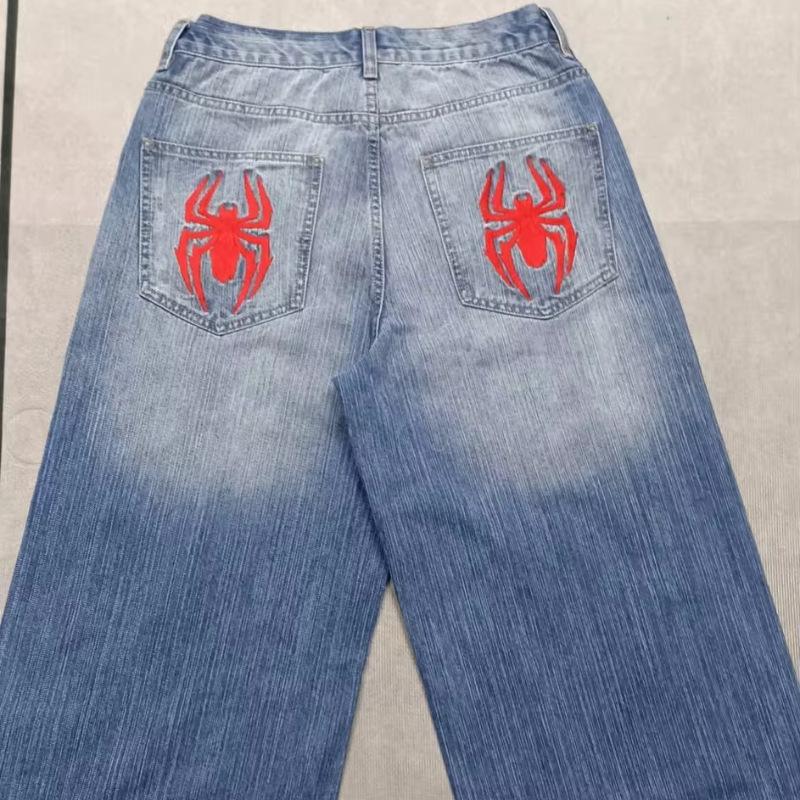 Fancy Style Studio Jeans Hip Hop Losse Street Rechte Wijde Pijp Casual Mode Broek XL