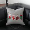 CChristmas Stocking Cushion Cover Pillow Case Antidustmite Invisible zipper silky plush cushion