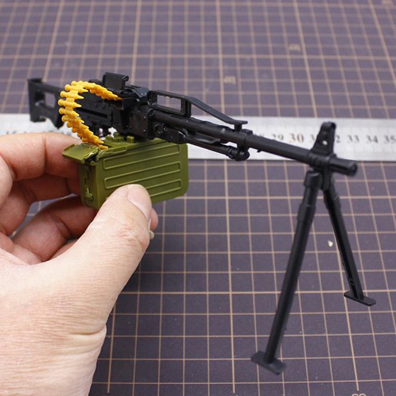 1/6 Scale Military Weapons Russian Army PKP Machine Gun AK47 Assemble Model Soldier SWAT Action Figure Accessory Model Toys Gift