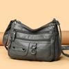 Soft Leather Lady's Bag Multi-functional Middle-aged Mother's Bag Large-capacity Single-shoulder Crossbody Bag Casually