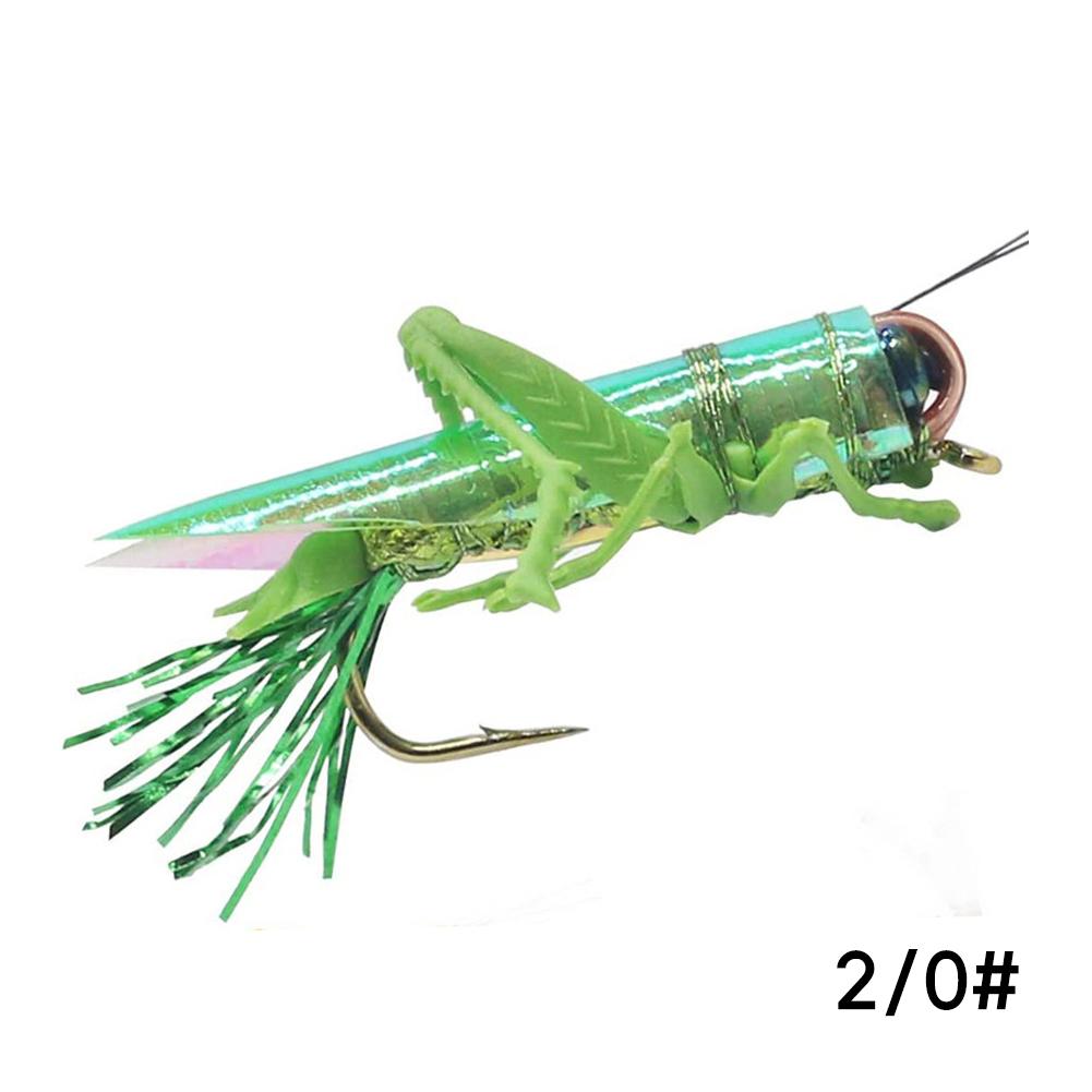 1 Stück Bionische Heuschrecke Heuschrecke Fliegenhaken Köder Insekt Schwimmend Künstlicher Köder Angelgerät Zubehör