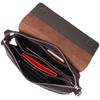 Stylish Men's Clutch Bag Made of Genuine Combined Leather CANPELLINI 21566 Brown