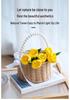 Imitation Rattan Pearl Handheld Flower & Fruit Basket