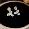 Gold-Plated Zircon Star Ear Clip, No Piercing Needed - High-End Luxury with Pearls