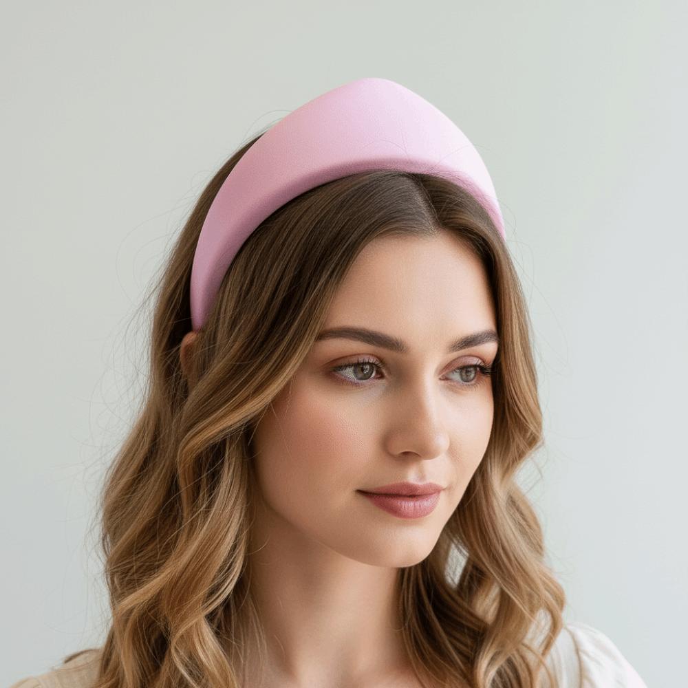 Retro Simple Fabric Women Hairband Elegant Anti Slip Hair Hoop Triangle Wide Edge Headband  Women