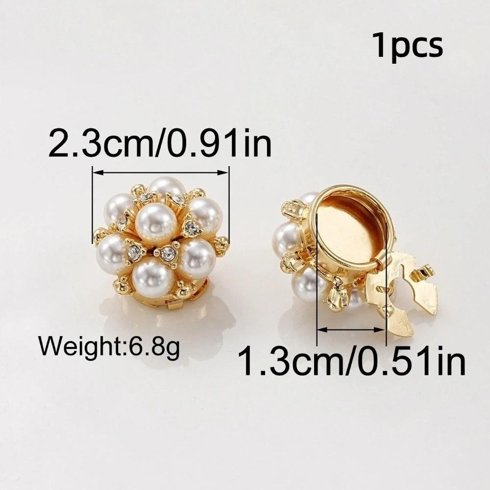 

Decorative Detachable Rhinestone Button Covers Golden Silver Flower Shape Clip on Button Crystal Button Covers Shirts