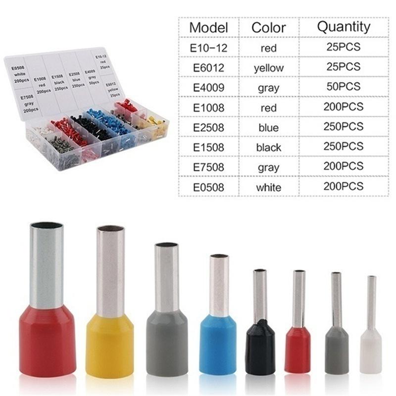 Crimper Plier Set, Self-adjustable Wire Crimping Tools Wire Crimping Terminals  Wire Cable Tube Terminals  with 800/1200PCS Sets 0.25-10mm²