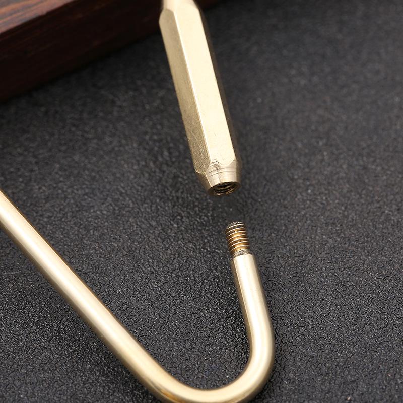 Nordic Bronze Keychain with DIY Pendant: Handmade, Simple, Anti-Lost Design for Men and Women.