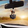 Dog Car Charms Adorable Acrylic Ornament Rearview Mirror Hanging Decor for Car Christmas Trees Decoration