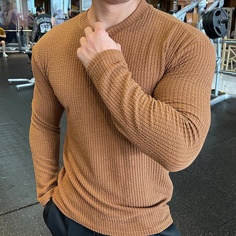 Men's European American Fashion Knit Sweater - Autumn/Winter Long Sleeve Top, Thick Knitwear for Youth