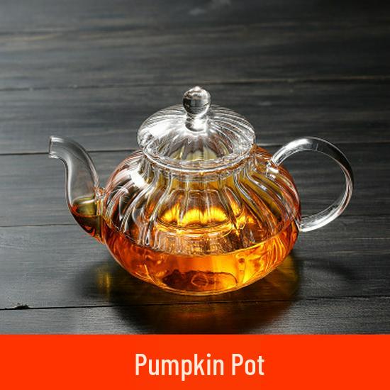 High-Temperature Resistant Glass Tea Brewing Pot with Thickened Filter and Transparent Design