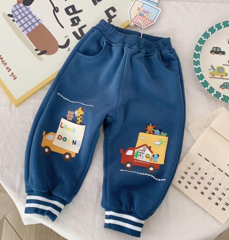 

Kids Autumn/Winter Outfit: Boys Sweatshirt & Sweatpants Two-Piece Set 110cm