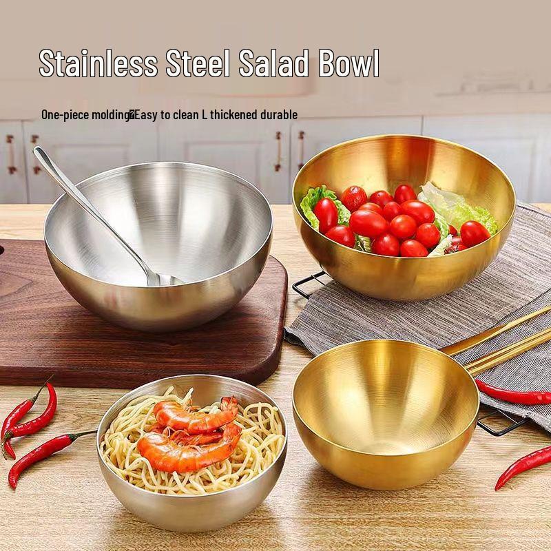 Korean Style Food Grade 304 Stainless Steel Multi-Use Bowl