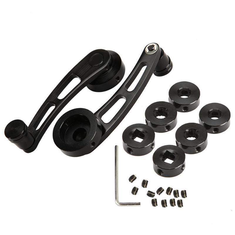 Universal Car Accessories Window Handle Crank Aluminum Alloy Winder Handle Crank Riser Silver/Black