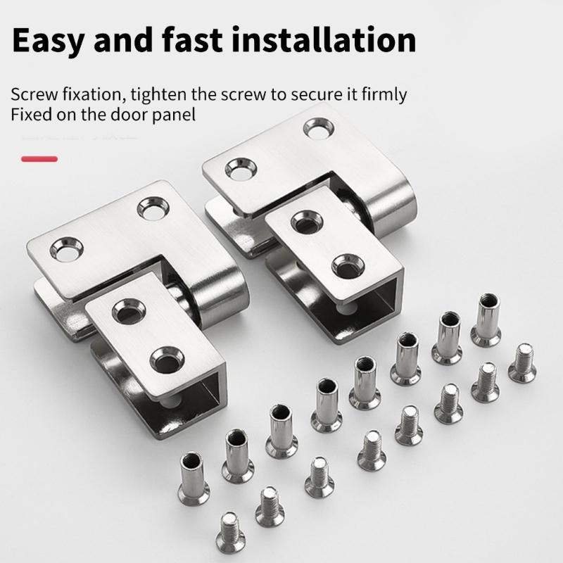 Rustproofed Toilet Partition Panel Fastener Corrosion Resistant Door Hinge Clamps For Commercial Restroom Installation