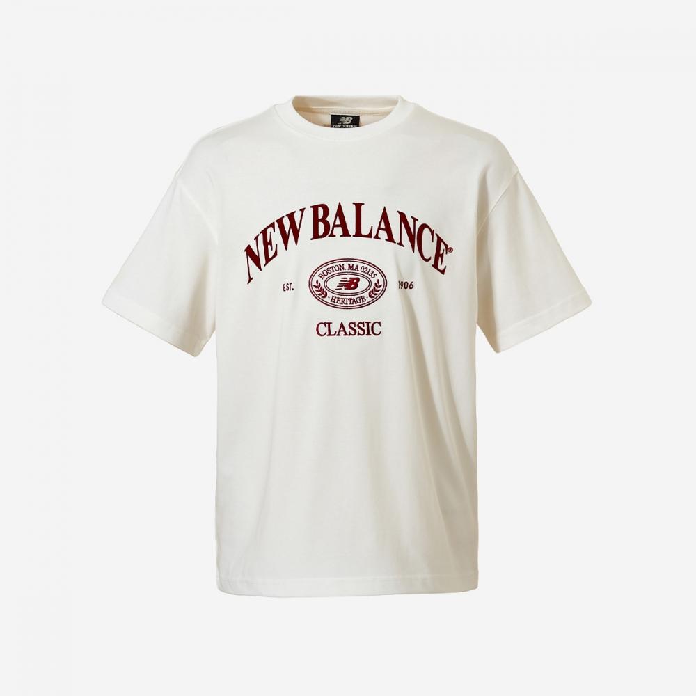 

New Balance Uni HeriTage ShorT T shirT Nbnee21113 39 Ivory M