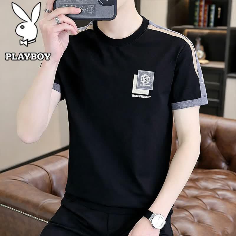 PLAYBOY Men's Casual Short Sleeve T-Shirt
