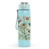 1PC Bird Floral Vintage 750ml Color Plastic Sports Water Bottle Leakproof Flip Straw Lid Suitable for Sports Office Home Use