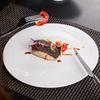 Weißer Keramik Steakteller Sushi Kuchen Dessert Flach Charakteristisch Hotel Restaurant Abendessen Rund Westliches Essen