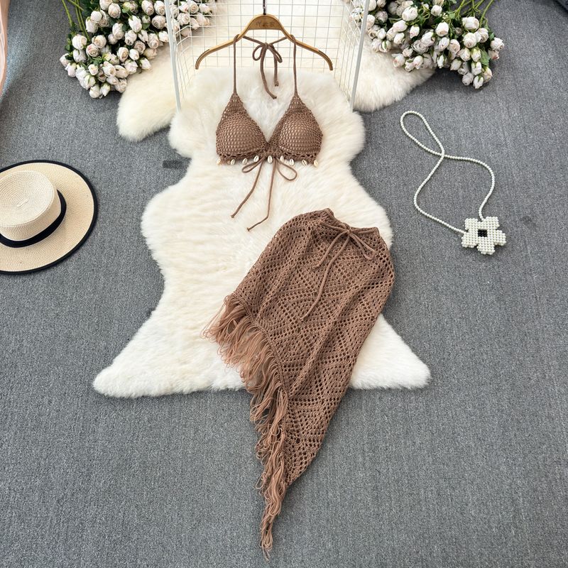 Seaside Vacation with Chest Pad High Waist Hip Bag Fashion Suit