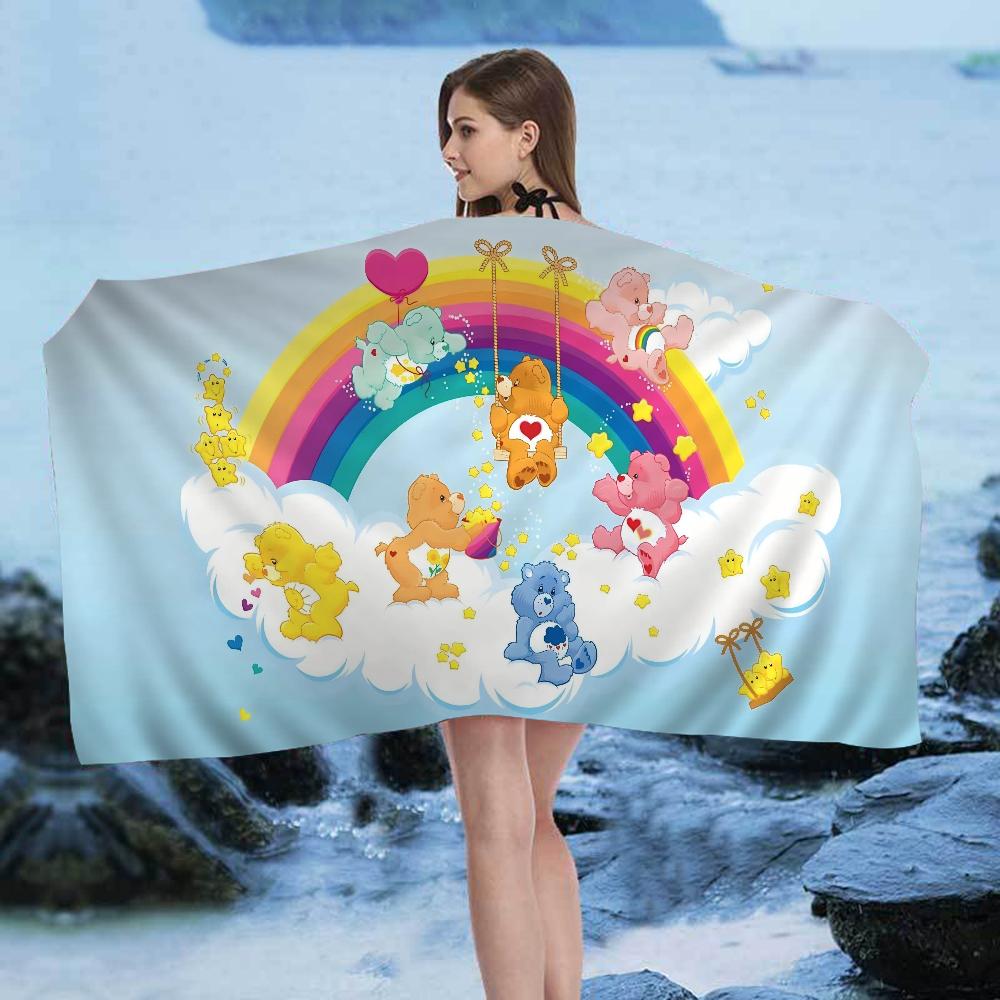 C-Care B-Bears Microfiber Blanket Quick Drying Beach Towels Oversized Printing Super Absorbent Pool Towel Blanket