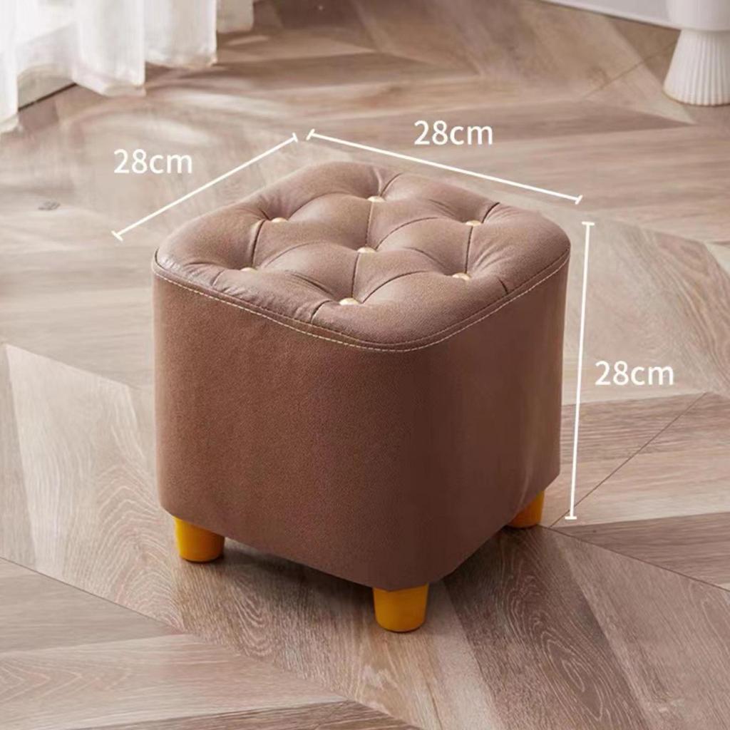 Kleiner Fußhocker, Ottomane, Fußhocker, Tritthocker, Sitzstuhl, Wechselschuhhocker für Zuhause, Wohnung, Eingangsbereich, Spielzimmer, Wohnzimmer