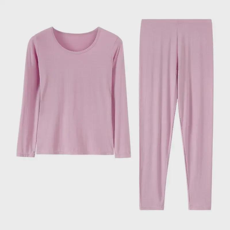 Zhuojia Women's Modal Thermal Underwear Set - Slim, Sexy, Ultra-Thin, Tight-Fit Autumn Top & Bottom.