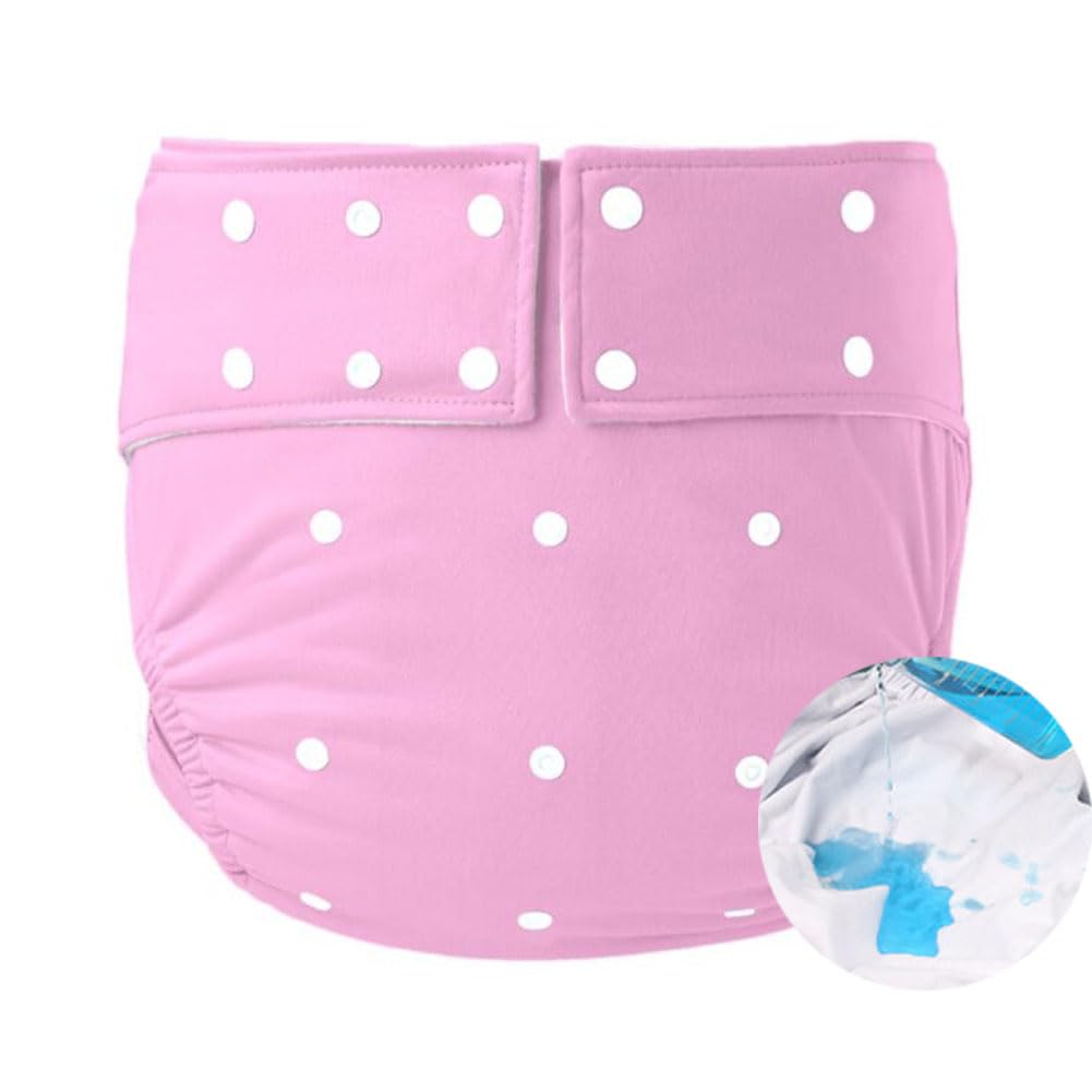

WEEOATAR Adult Diaper Incontinence Pants for Nursing Easy to for Home and Nursing Pink Cover, Care, Reusable, Quick-Drying, Adjustable, Leak-Proof, розовый