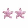 Temperament Enamel Earrings Fairy Ear Studs Jewelry Large Flower Earrings  Bride