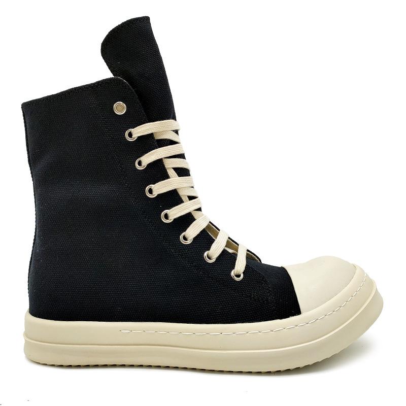 Men's high-top shoes platform canvas shoes zipper casual cloth board shoes trendy men's shoes summer women