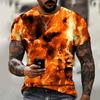 Brand Men's T-shirts Are Suitable for Men In Spring and Summer Colorful Printing 3D Stereo Art Street Sports Fitness