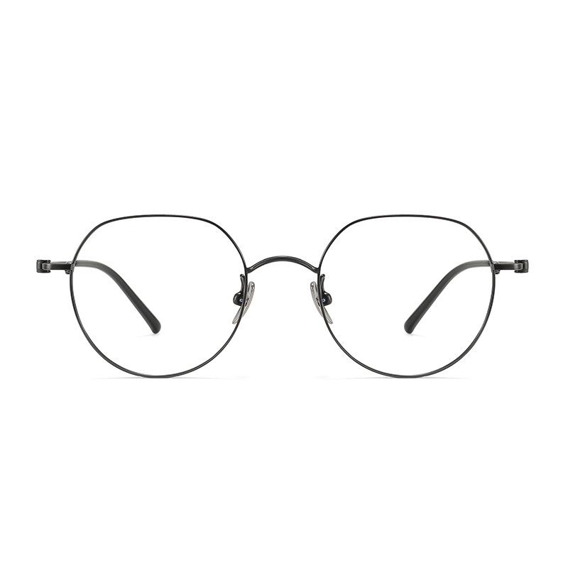 Women's Oval Pure Titanium High Prescription Glasses, Myopia, Small Ultralight Frame, Model 18070