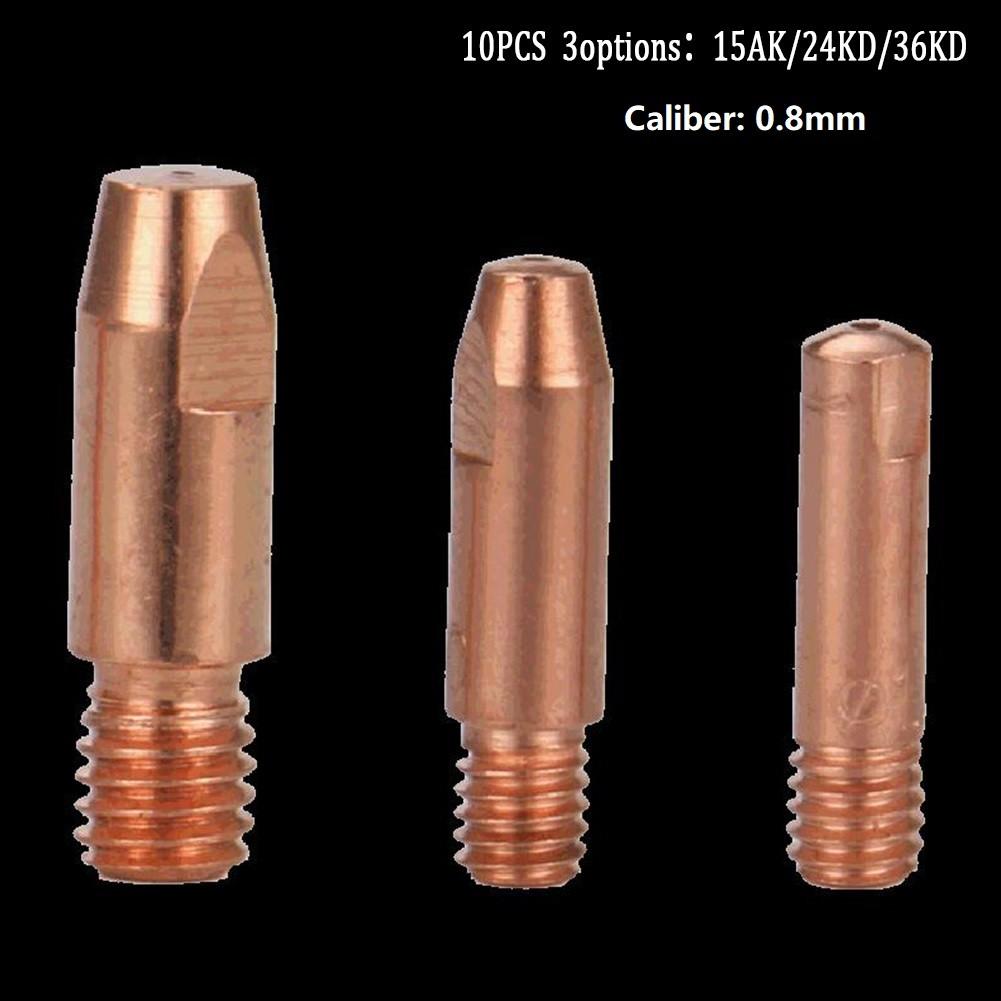 10pcs MIG Welding Nozzle Contact Tips Gas Diffuser Connector Holder Torch  0.8mm