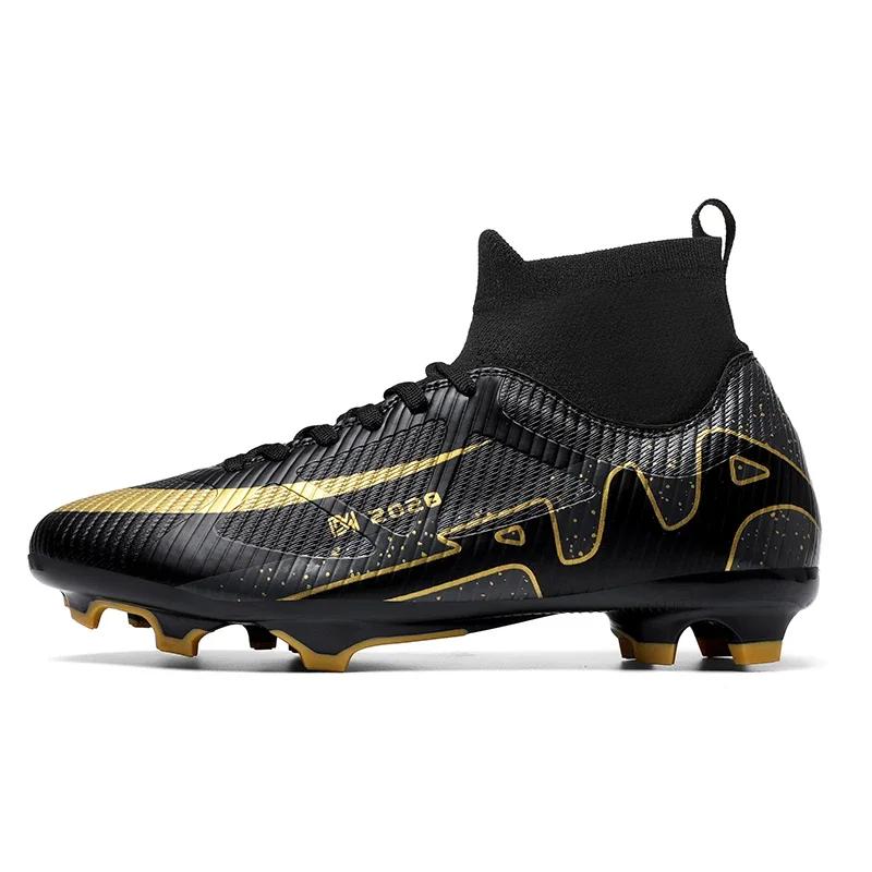 Professional Men Soccer Shoes Studded Adult Football Boots Cleats Turf Indoor Futsal Match Ultralight TF/FG High Ankle Sneakers