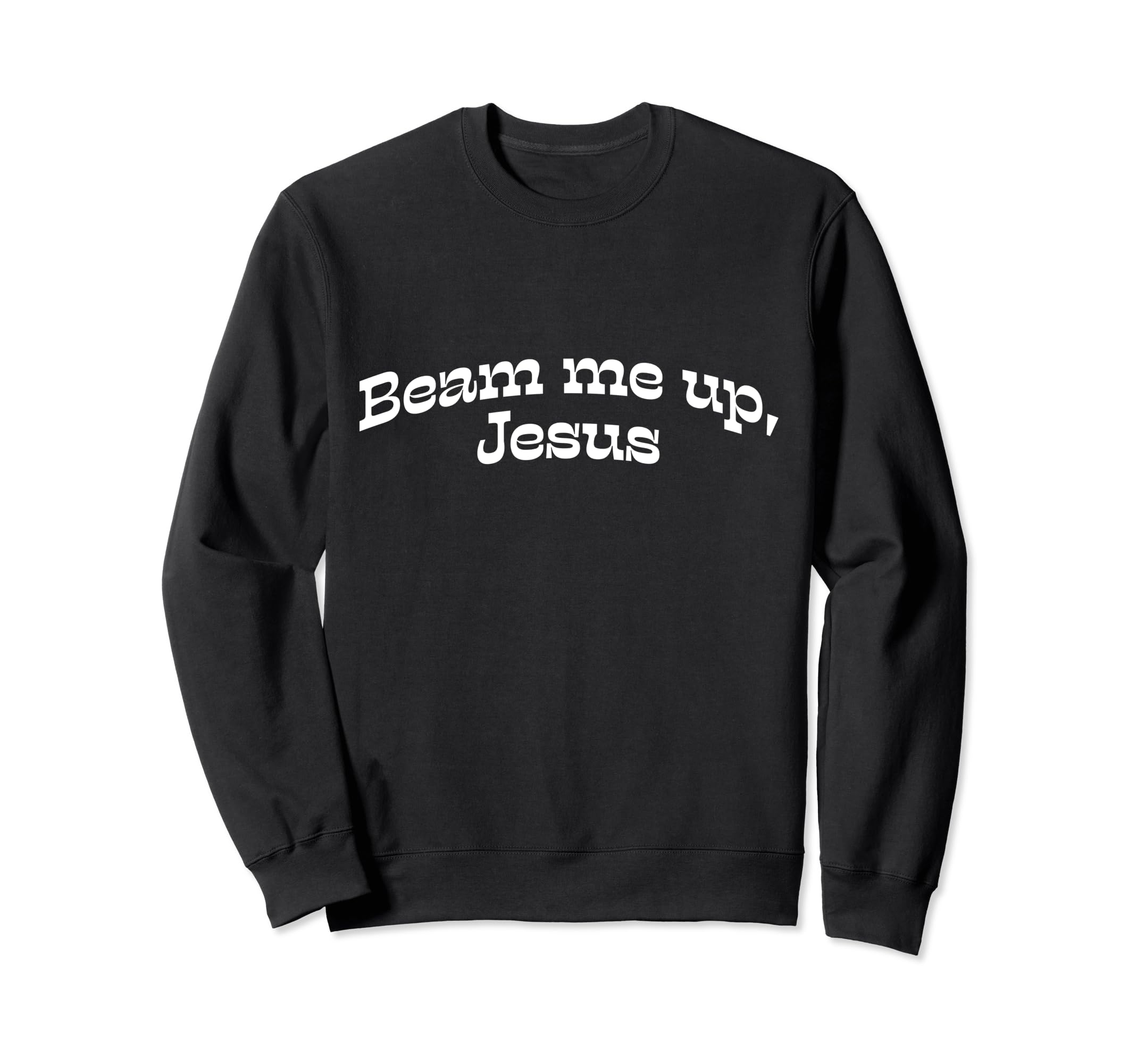 

Смешная религиозная толстовка с надписью «Beam Me Up Jesus» чёрный