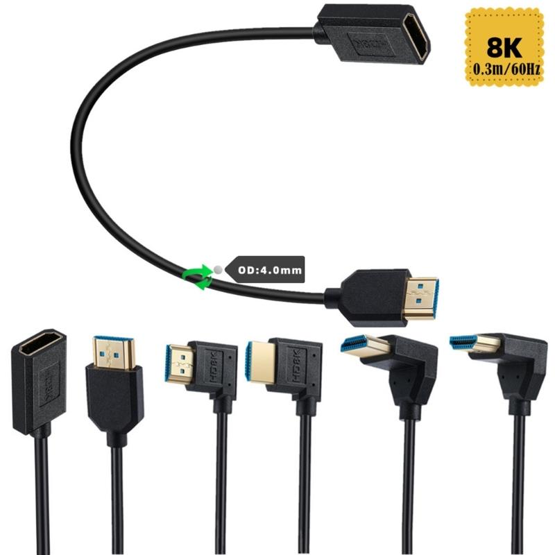 2.1 HDTV-compatible Video Cable Supports 8K at 60Hz and 4K120Hz for Cameras Laptops Screens Extension Cord