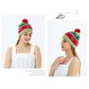 Svítící Santa čepice a šála sada Stylová vánoční pokrývka hlavy Slavnostní vánoční doplňky pro děti a dospělé