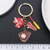 Bold Red Drip Oil Baseball Glove & Shoe Keychain - Sporty Bag Pendant for Men & Women